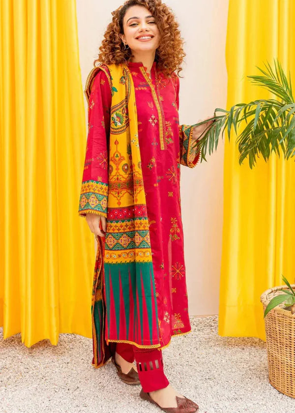 Batik - 3PC Dhanak Embroidered Suit - BFB0106